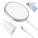 Magnetisches Induktions-Ladegerät für iPhone, 15 W Kabellos, Schnellladegerät mit PD 20W Kompatibel mit Magsafe Apple iPhone 16/15 Pro Max/15 Plus/15 Pro/15/14 Pro/13/12, Airpods