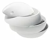 Spirella Kosmetikorganizer Bowl Beauty Aufbewahrungsbox für Make Up und Schmuck mit 3 Fächern 16x14cm Weiß