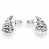 JENDEAR Chunky Ohrringe Dupes - Wassertropfen Ohrringe, Hypoallergene，Dicke Ohrstecker, 925 Silber mit Zirkonia