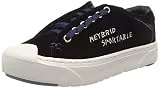 heybrid Damen Samt Sneaker Schnürhalbschuh, Navy, 38 EU