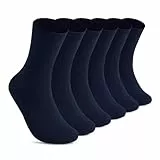 YOUCHAN 6 Paar Socken Herren & Damen – Atmungsaktive Herrensocken Komfortbund ohne Naht aus Baumwolle, Blau 43-46