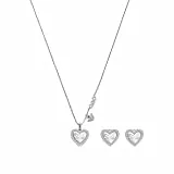 Emporio Armani Damen Silberfarbene Messing-Halskette, EGS3228SET