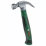 Bosch Klauenhammer 340g/12oz (Große Schlagfläche; Robuster, harter Kohlenstoffstahl; V-förmige Klaue; Softgrip-Handgriff mit Glasfaserkern für komfortables Arbeiten mit geringer Vibration)