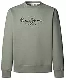 Pepe Jeans Herren Macbeth Melange Crew Sweatshirt, Grün (Militärgrün), XXL