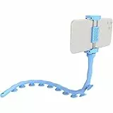 DigiPower Octopus Flexible Handyhalterung mit Saugnäpfen, 51cm universelle Smartphone-Halterung mit optimalem Halt auf glatten Oberflächen, Light Blue, EU-DP-SCH-BK