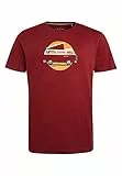 ELKLINE Herren T-Shirt Stimmt Alles VW-Bulli Print 1041195, Farbe:syrahred, Größe:M