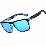 HGDGears Polarisierte Sonnenbrille für Herren Damen-UV400 Schutz Leicht Retro Klassische Vintage-Ideal für Autofahren,Reisen,Angeln,Outdoor-Aktivitäten（Blau）