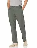 Amazon Essentials Herren Knitterfreie Classic-Fit-Stretch-Chinohose Ohne Bundfalten, Dunkles Olivgrün, 32W / 30L