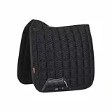 LeMieux Air Dressage Square Black Schabracke, Schwarzes Carbon-Mesh-Quadrat, L