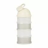 Babymoov Milchpulver Portionierer Baby - Stapelbar, 4 Fächer, ergonomischer Ausguss, Milchpulver Aufbewahrungsbox - Beige