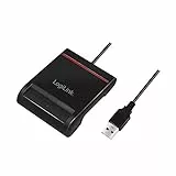 LogiLink USB 2.0 Smart-ID-Kartenleser für Ihre IC/ID-Karte, für Windows und Mac OS Catalina 10.15 oder höher, schwarz