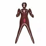 MIJOMA Aufblasbare Mini-Gummipuppe für Erwachsene – 66 cm Erotik Scherzartikel als Party-Gag für Junggesellenabschied, schwarzes Haar