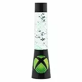 XBOX Glitzer Flüssigkeitsfluss-Lampe mit schwebenden Controller-Icons - Offiziell lizenziertes Microsoft-Merchandise, Gaming-Raum-Nachtlicht Schlafzimmerdeko