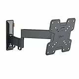 Vogel's Comfort TVM 3245 Schwenkbare TV-Wandhalterung für 19-43 Zoll Fernseher, Max. 15 kg, Schwenkbar bis zu 180°, Full-Motion TV Halterung max. VESA 200x200, Universelle Kompatibilität, Schwarz
