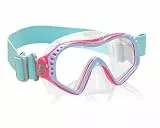 AQUAZON Starfish Junior Medium Schnorchelbrille, mit modernem Textil Kopfband, Taucherbrille, Schwimmbrille, Tauchmaske für Kinder, Jugendliche von 7-12 Jahren, Farbe:Pink blau