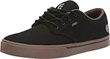 Etnies Jameson 2 Eco – Nachhaltiger Skate-Stil, verstärkte Cupsole, gepolsterte Dämpfung, Alltagssneaker, vegan - Black/Charcoal/Gum - 43