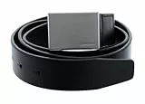 Calvin Klein Herren Gürtel Formal Plaque Belt 3,5 cm Ledergürtel, Schwarz (Black), 95 cm