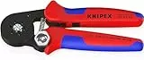 KNIPEX Selbsteinstellende Crimpzange für Aderendhülsen mit Seiteneinführung in Blister mit Mehrkomponenten-Hüllen brüniert 180 mm, 97 53 14 SB