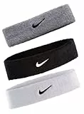 Nike Unisex Erwachsene Swoosh Headband Stirnband, Grau (Grey heather/black), Einheitsgröße EU