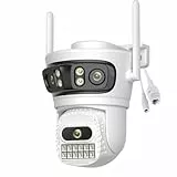 ANBIUX 3-in-1 überwachungskamera aussen WLAN - 2.4/5GHz WiFi Kamera Outdoor mit 360° Sicht, Farb-Nachtsicht, Smart Tracking, Zwei-Wege-Audio, IP66, TF/Cloud Kompatibel