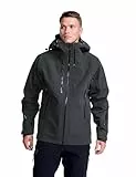 RevolutionRace Cyclone 3L Shell Jacket für Herren, Wasserdichte Jacke mit Recco-Reflektoren zum Wandern, Anthracite, L