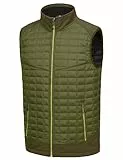 Little Donkey Andy Leichte Puffer Weste Herren Warme Ärmellose Outdoorjacke Wandern Reisen Laufen Olive XXL