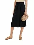 TOM TAILOR Damen 1036680 Midi Rock, 14482 - Deep Black, 32