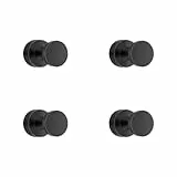 Fugoviin 4 Pack Klebehaken Schwarz Extra Stark, Haken Selbstklebend, Klebehaken Badezimmer, Wandhaken für Küche, Badezimmer, Büro und Schlafzimmer usw.