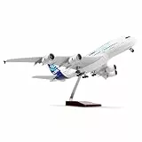 QIYUMOKE 1/160 Prototyp für Airbus A380 18 Zoll großes Modelldruckguss Flugzeugmodellbausatz mit Ständer Sky Jumbo Airliner Modellflugzeug Display Sammlermodellbausatz als Geschenk