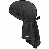 HASAGEI Atmungsaktiv Kopftuch Face Bandana - Schnell Trocknend Durag Elastisch Herren Halstuch Sport (Schwarz)