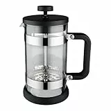 Café Olé Moderno Cafetière French Press Kaffeemaschine, 350 ml, 3 Tassen, Schwarz/Silber