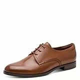 Tamaris Damen Schnürer Leder flach, braun, 40 EU