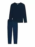 Uncover by Schiesser Herren Schlafanzug lang, Nachtblau, 54
