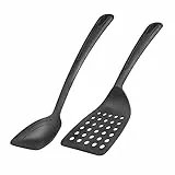 Westmark Pfannenwender + Pfannenlöffel-Set, 2tlg., Für beschichtetes Kochgeschirr, Kunststoff, Gentle, Schwarz, 283722E6