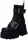 LAMODA Damen Band Aid Ankle Boot, Black Pu, 41 EU