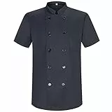 MISEMIYA - KOCHJACKEN Herr MIT Kurze ÄRMEL - Ref.8421-3XL, Schwarz 2