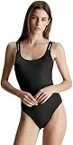 Calvin Klein Damen Badeanzug One Piece Tiefer Rücken, Schwarz (Pvh Black), M