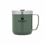 Stanley Classic Legendary Camp Mug Thermobecher 354 ml - Hält 1.5 Stunden Heiß - 3 Stunden Kalt - BPA-Frei - Spülmaschinenfest - Edelstahl Kaffeebecher To Go - Green