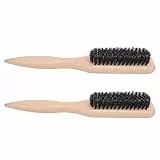 YUYTE 2-teilige Bartbürste für Männer, Ergonomischer Griff, Schnurrbart- und Bartpflege-Stylingbürste Zum Glätten und Formen