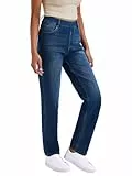 LaiEr Damen hohe Stretch Yoga Jeans,Skinny und Hüfte Heben Pull on Sweatpants,Weiche und Bequeme Slight Bootcut Hose für Sport und Fitness Workout,Fashionable und Casual Match.(DarkBlueM)