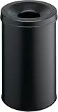 Durable Papierkorb Safe rund, selbstlöschender Deckel, Mülleimer 30 Liter, schwarz, 330601