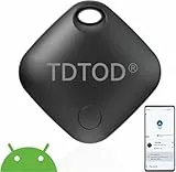 Smart Tag Android,Android Airtag Tracker Schlüsselfinder Kompatibel mit Google Mein Gerät Finden APP Bluetooth Tracker IP66 Wasserdicht Key Finder für Gepäck,Brieftasche (Schwarz, 1 Pack)