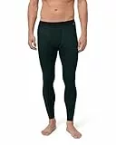 DANISH ENDURANCE Merino Lange Unterhose Herren, Premium Funktionsunterwäsche, Thermounterwäsche Herren, Temperaturregulierend, Mit oder ohne Eingriff, Dunkelgrün, XL