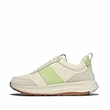 Fitflop Damen F-Mode Flow Fabric/Suede/Leather Flatform Sneakers Sneaker, Lime, 41 EU