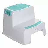 Dreambaby G685 Kinder-Tritthocker Tritt-Schemel Kinderschemel Anti-Rutsch, zweistufig, weiß/blau