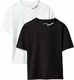 Calvin Klein Jungen 2 Pack Embro Logo Ss Tee Lvcktji18b Set, Black (Brightwhite/Pvhblack), 14 Jahre