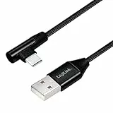 LogiLink USB 2.0 Anschlusskabel, USB (Typ A) zu USB (Typ C) 90° abgewinkelt, schwarz, 1m