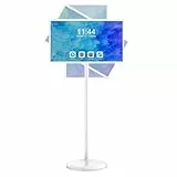 MWE Smart Monitor 32 pollici su ruote, schermo Tactile Intelligent 2K OS Android, lettura Video 8H, Presa di carica di tipo C, connessione USB e HDMI