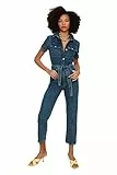 TRENDYOL Damen Blau Gewölbte Denim-overalls Overalls, Blau, 38 EU