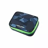 Walker 49114-374 - Schlamperbox Big 'Camo Anthrazit', Federmappe mit großem Hauptfach, doppelseitiger Trennwand mit 26 Stiftfächern, Stundenplan-Steckfach, Zippfach und stabilem Reißverschluss
